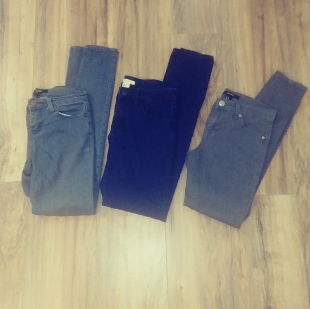 3 pair skinny jeans